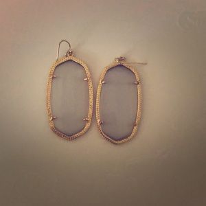Kendra Scott Slate Glass/ Gold plated earrings